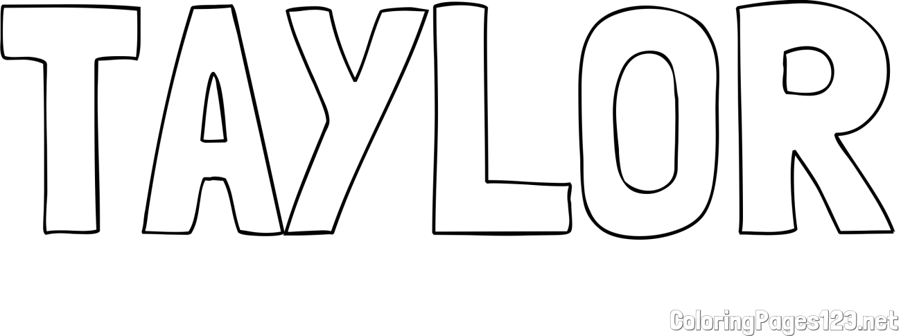 TAYLOR Coloring Page