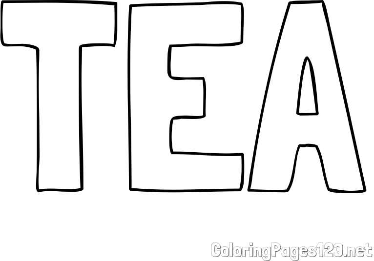 TEA Coloring Page