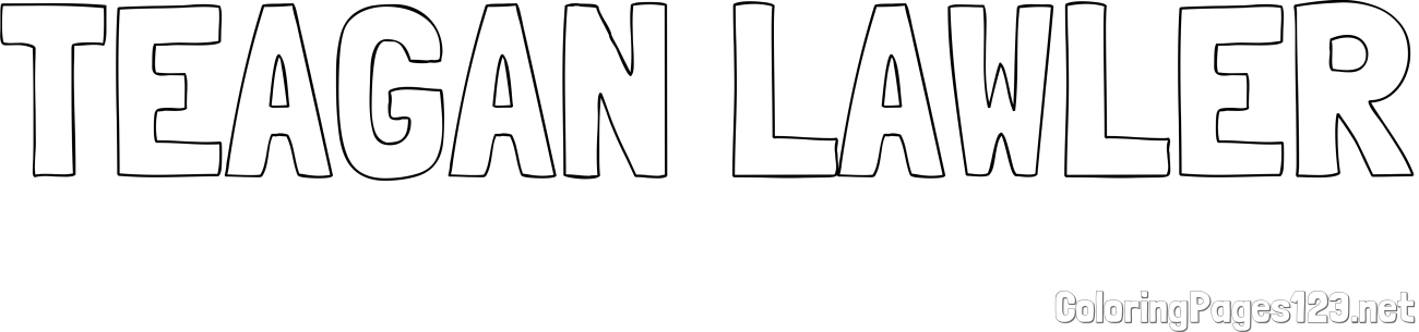TEAGAN LAWLER Coloring Page
