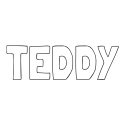 Online Created Coloring Page - TEDDY Coloring Page