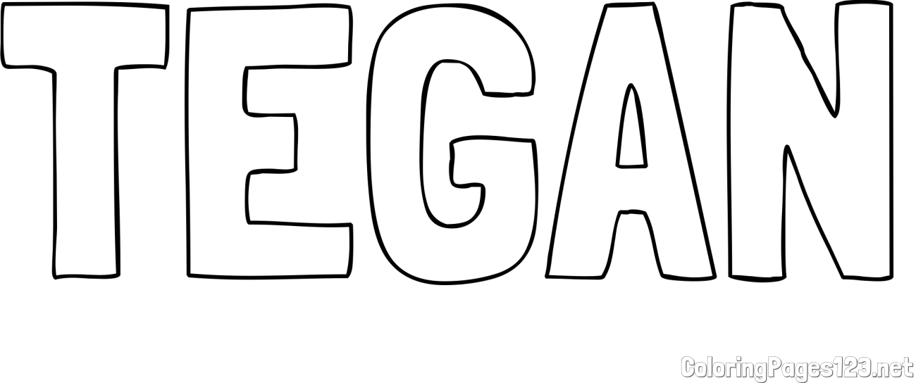 TEGAN Coloring Page