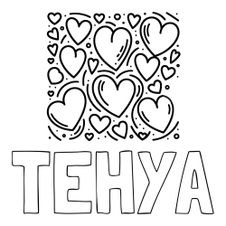 TEHYA Coloring Page alongside Free Printable Coloring Page of Hearts