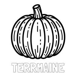 Online Created Coloring Page - TERRMAINE Coloring Page and Easy Pumpkin Coloring