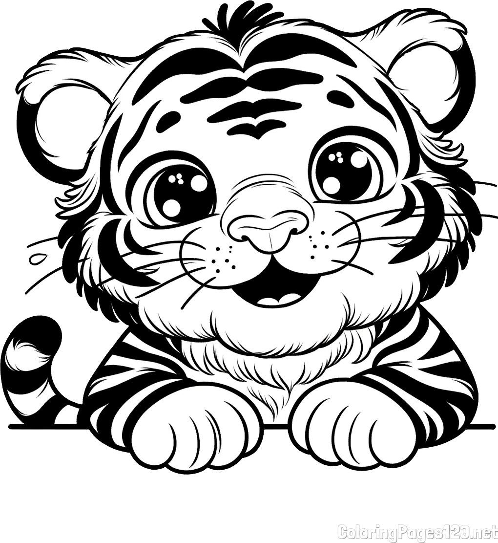 Tiger Cub Coloring Page