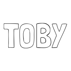 Online Created Coloring Page - TOBY Coloring Page