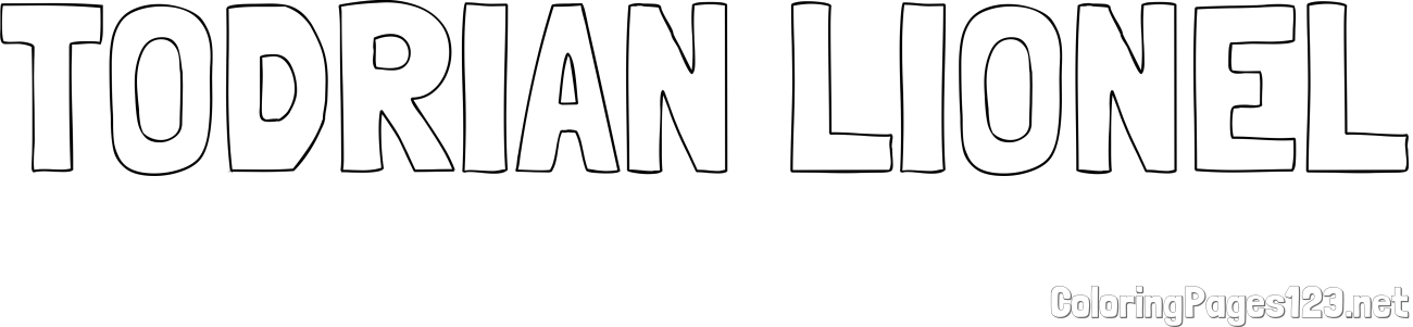 TODRIAN LIONEL Coloring Page