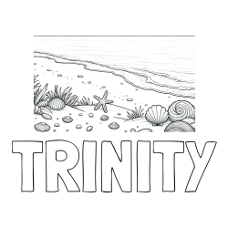 Online Created Coloring Page - TRINITY Coloring Page and Beautiful Seashore Coloring Page