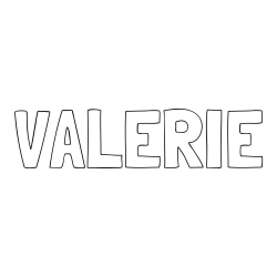 VALERIE Coloring Page