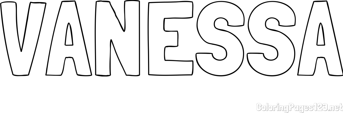 VANESSA Coloring Page