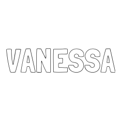 VANESSA Coloring Page