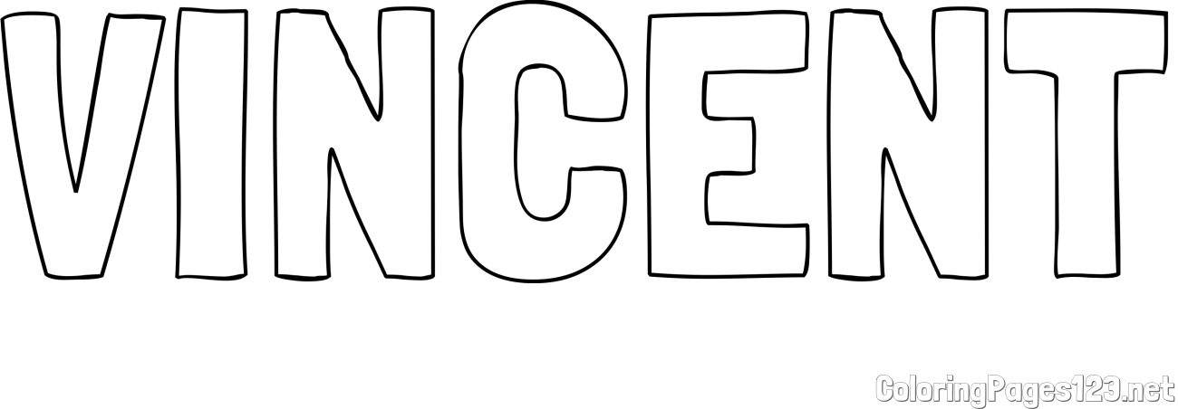 VINCENT Coloring Page