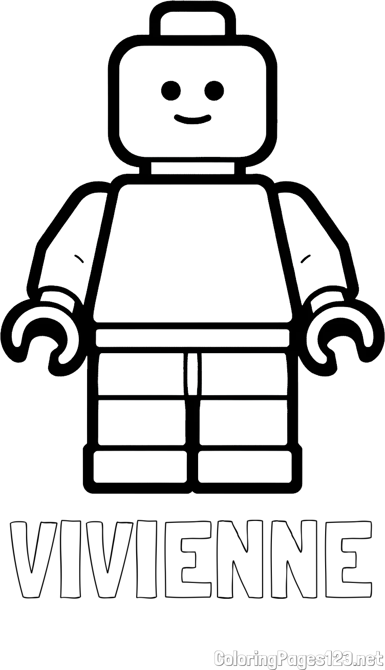 VIVIENNE Coloring Page and Easy LEGO Character Coloring Page