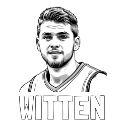 Online Created Coloring Page - WITTEN Coloring Page and Basketball Player Coloring Page