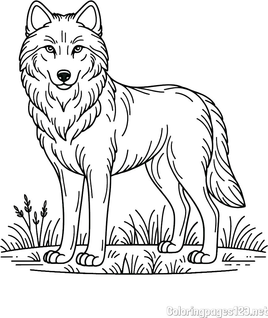 Wolf Coloring Page