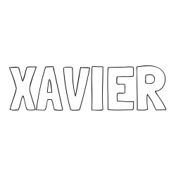Online Created Coloring Page - XAVIER Coloring Page