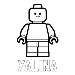 Online Created Coloring Page - YALINA Coloring Page and Easy LEGO Character Coloring Page