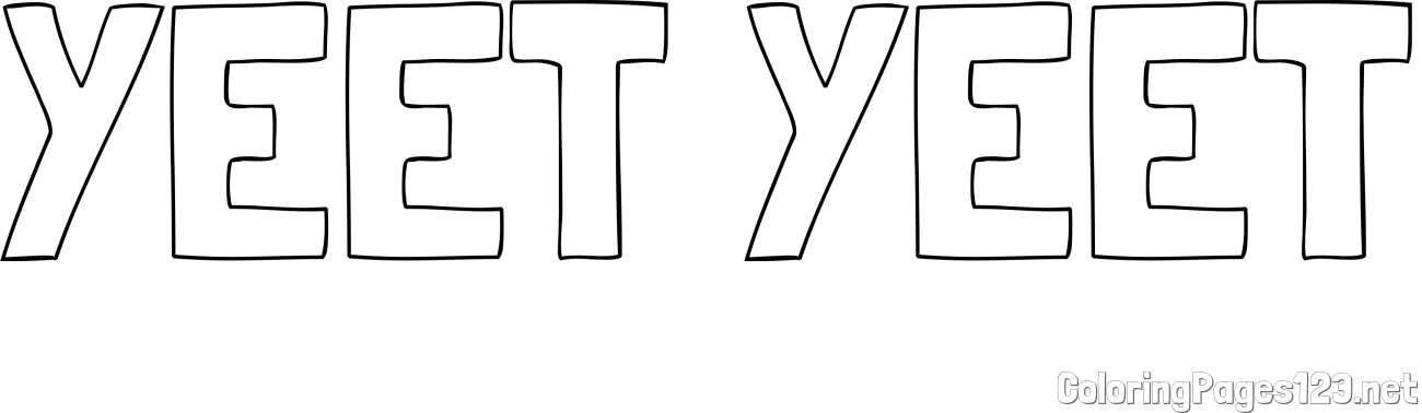 YEET YEET Coloring Page