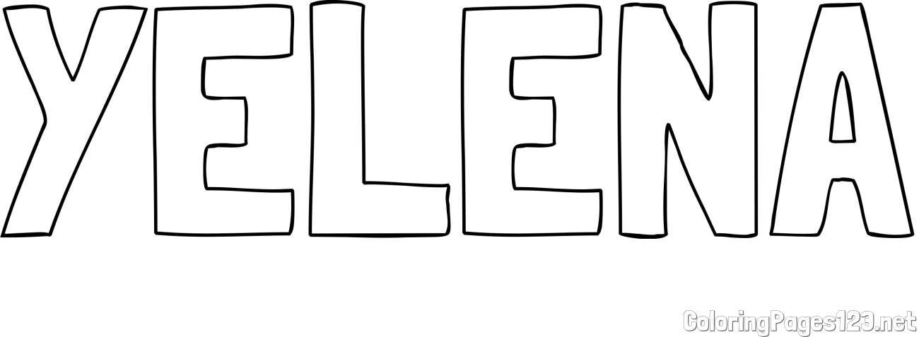 YELENA Coloring Page