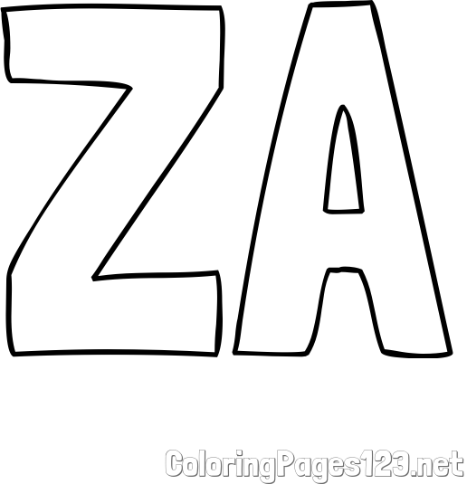 ZA Coloring Page