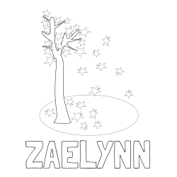 Online Created Coloring Page - ZAELYNN Coloring Page and Autumn Tree Coloring Page for Kids