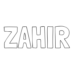 ZAHIR Coloring Page