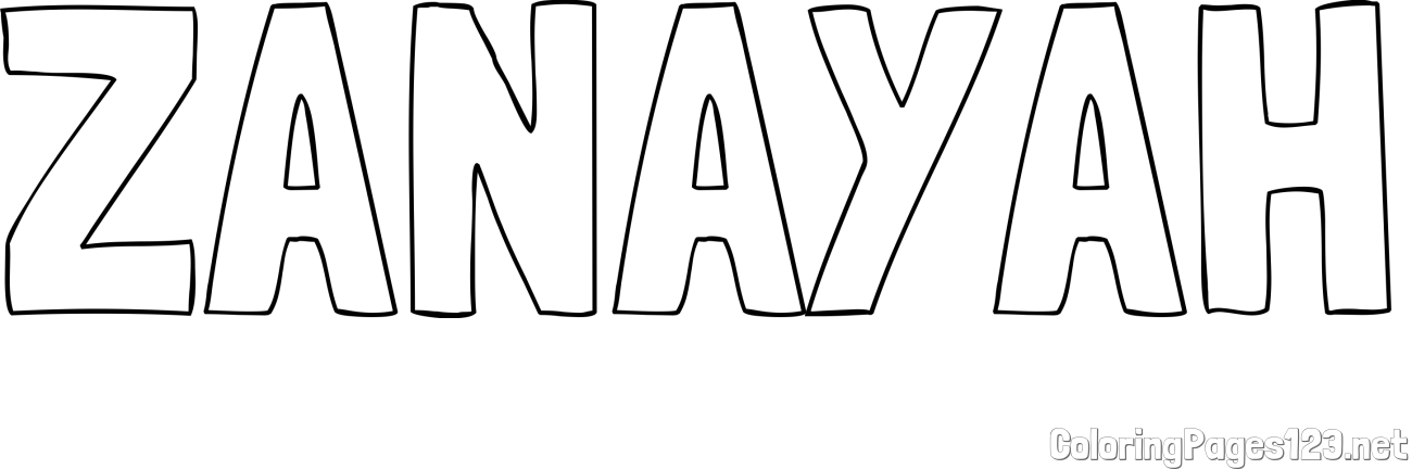 ZANAYAH Coloring Page