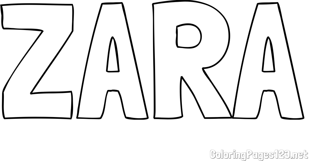 ZARA Coloring Page