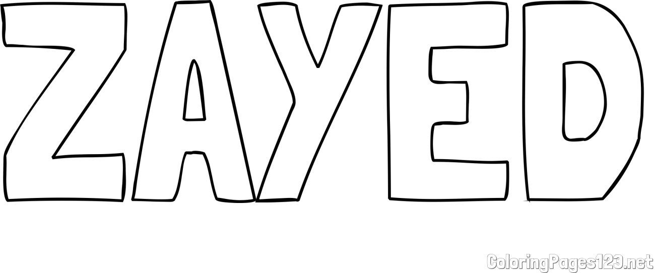 ZAYED Coloring Page