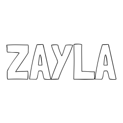 Online Created Coloring Page - ZAYLA Coloring Page
