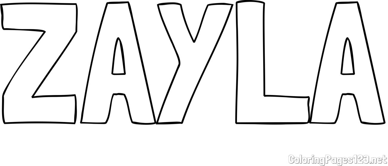 ZAYLA Coloring Page
