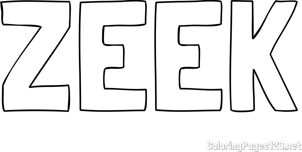 ZEEK Coloring Page