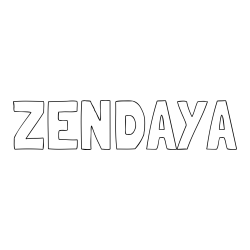 Online Created Coloring Page - ZENDAYA Coloring Page