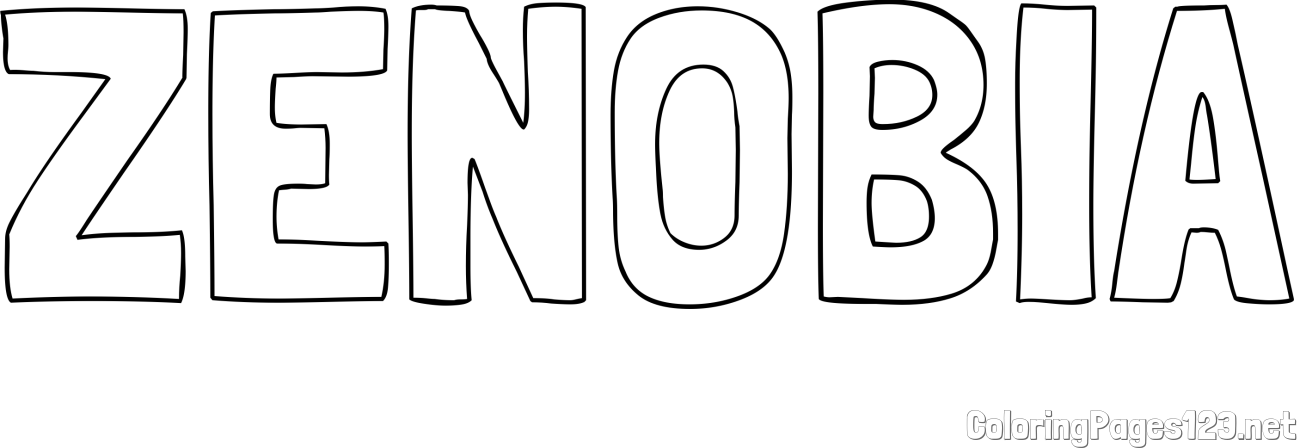 ZENOBIA Coloring Page