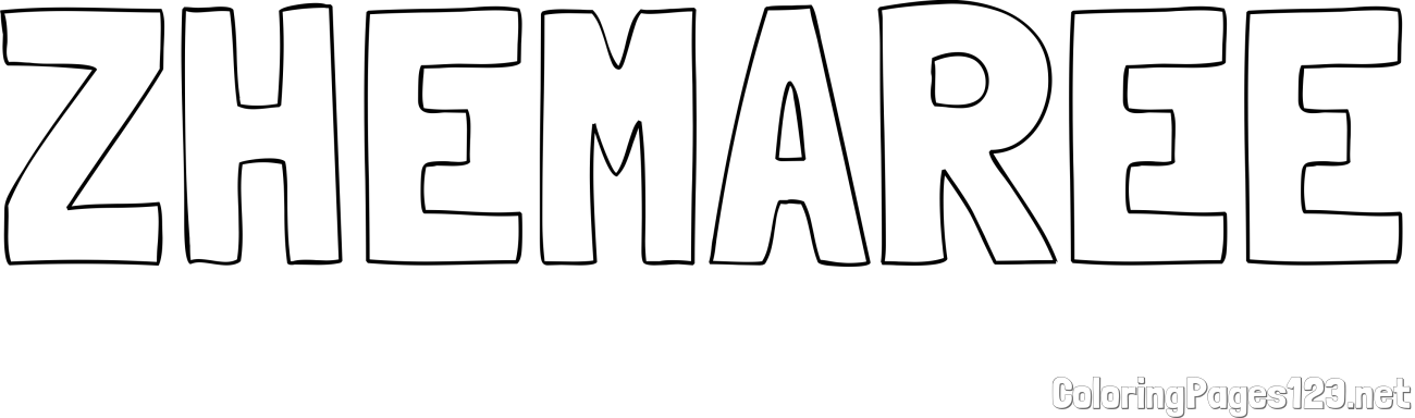 ZHEMAREE Coloring Page
